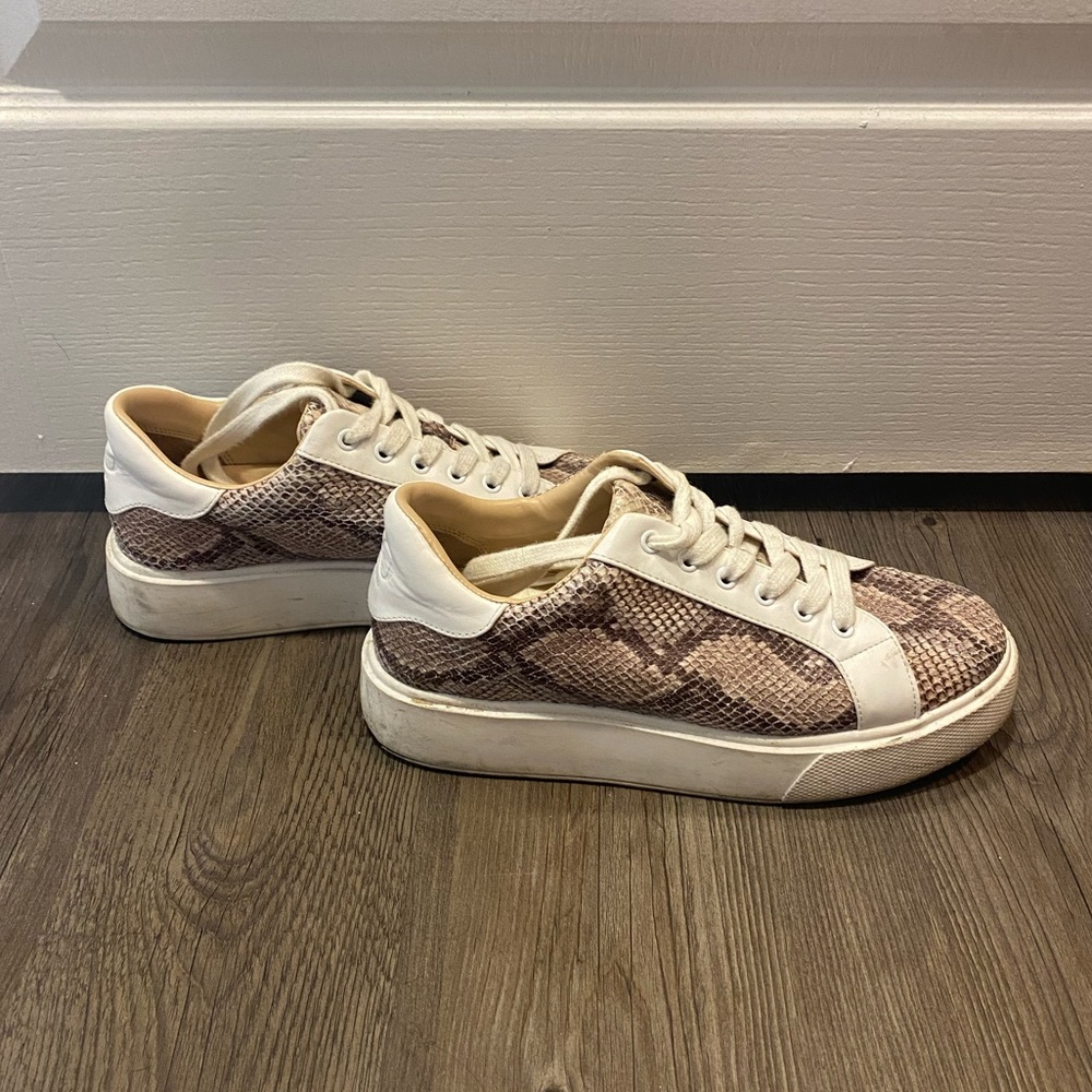 JLO Jennifer Lopez snakeskin platform sneakers